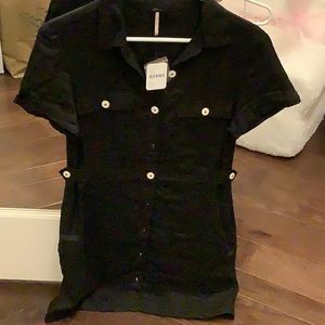 New with tags, free people, black shirt dress